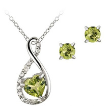 925 Silver Rings and Pendants Jewelry Set with CZ